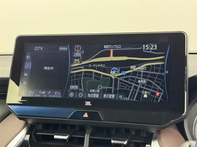 トヨタ ハリアー Z 福岡県 2022(令4)年 5.6万km ブラック モデリスタエアロ　/純正１２．３型ＤＡナビ／フルセグＴＶ　/全方位カメラ　/ＪＢＬサウンド　/ビルトインＥＴＣ２．０　/デジタルルームミラー／ドラレコ　/トヨタセーフティセンス　/レーダークルーズコントロール　/コーナーセンサー　/衝突軽減ブレーキ　/レーンキープ　/ブラインドスポットモニター　/アクセル踏み間違い防止　/ハーフレザーシート　/パワーシート　/パワーバックドア　/純正１９インチアルミホイール