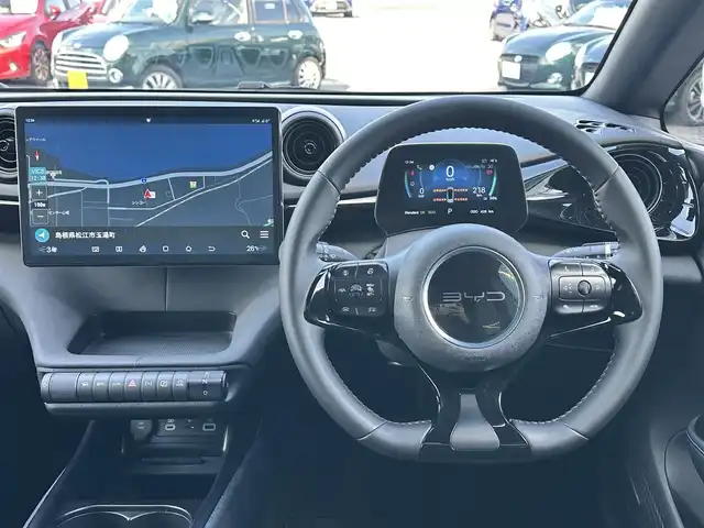 ＢＹＤ ＢＹＤ ドルフィン ベースライン 島根県 2025(令7)年 0.1万km ガンＭ 登録時走行距離428Km/ワンオーナー/充電ケーブル車載/保証証/取扱説明書/12.8インチ電動回転式タッチスクリーン/アラウンドビューモニター/衝突軽減ブレーキ/前後コーナーセンサー/ブラインドスポットモニター/LEDヘッドライト/追従型クルーズコントロール/前席パワーシート/前席シートヒーター/電動格納ミラー/プッシュスタート/スマートキー/禁煙車