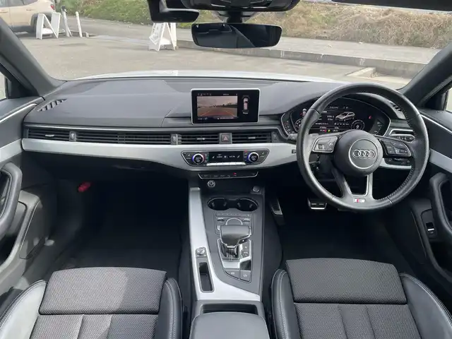 アウディ Ａ４ 2.0TFSIスポーツ S ライン PKG 富山県 2018(平30)年 5.8万km グレイシアホワイトメタリック アラウンドビューモニター／/メーカーナビ／/フルセグＴＶ／/Ｂｌｕｅｔｏｏｔｈ／/ＤＶＤ再生／/ビルトインＥＴＣ２．０／/パワーバックドア／/パワーシート／/シートヒーター／/ルーフレール／/ＬＥＤオートライト/レーダークルーズコントロール/アクティブレーンアシスト/サイドアシスト/渋滞アシスト/インテリジェントグライディング/パーキングエイド/パドルシフト