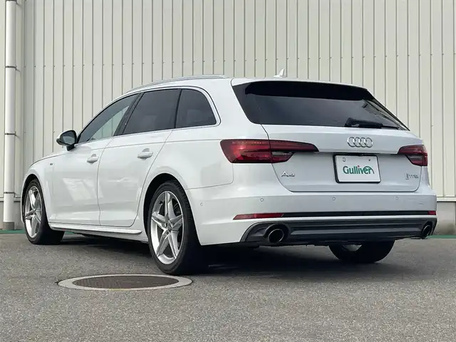 アウディ Ａ４ 2.0TFSIスポーツ S ライン PKG 富山県 2018(平30)年 5.8万km グレイシアホワイトメタリック アラウンドビューモニター／/メーカーナビ／/フルセグＴＶ／/Ｂｌｕｅｔｏｏｔｈ／/ＤＶＤ再生／/ビルトインＥＴＣ２．０／/パワーバックドア／/パワーシート／/シートヒーター／/ルーフレール／/ＬＥＤオートライト/レーダークルーズコントロール/アクティブレーンアシスト/サイドアシスト/渋滞アシスト/インテリジェントグライディング/パーキングエイド/パドルシフト