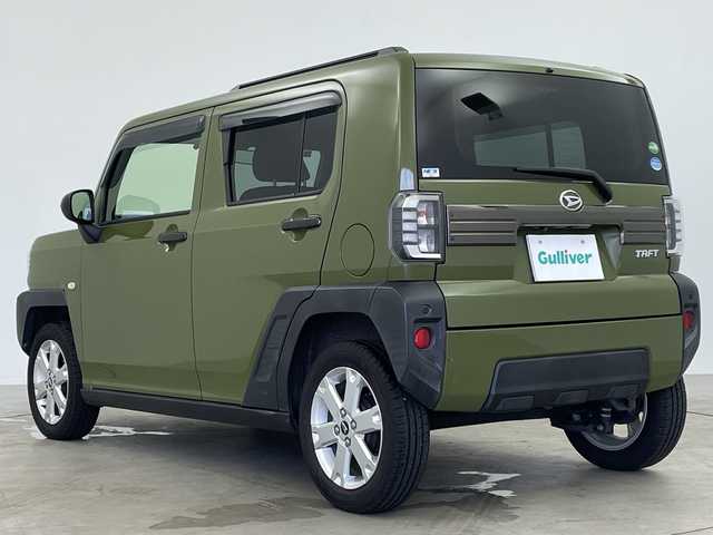 ダイハツ タフト G 鹿児島県 2020(令2)年 7.2万km フォレストカーキメタリック 純正ディスプレイオーディオ/（BT/フルセグTV）/ガラスルーフ/衝突被害軽減システム/レーンキープアシスト/ガラスルーフ/シートヒーター/電動パーキングブレーキ/オートホールド機能/オートライト/オートハイビーム/ステアリングスイッチ/スマートキー/プッシュスタート