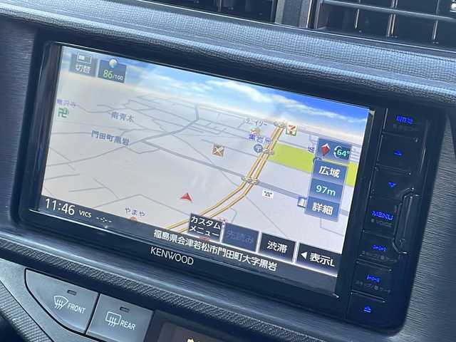 トヨタ アクア S 福島県 2013(平25)年 4.7万km コバルトブルーメタリック ＫＥＮＷＯＯＤナビ　バックＣ　ＥＴＣ　スマートキー　フルセグ　ＢＴ　ドアバイザー　電格ミラー　ＥＶモード　ＥＣＯモード　ステリモ　シフトノブＧＲ仕様　社外１５インチ夏タイヤ付ＡＷ　ＬＥＤ　フォグランプ