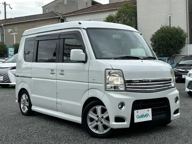 スズキ エブリィ ワゴン PZターボ スペシャル ハイルーフ 兵庫県 2012(平24)年 7.9万km パールホワイト /ウッドコンビステアリング//ウッド調インパネ//社外メモリーナビ（GCX712）//地デジ/DVD/BT//バックカメラ//両側パワースライドドア//左オートステップ//TEIN車高調//純正14インチAW//キセノンランプ//キーレス