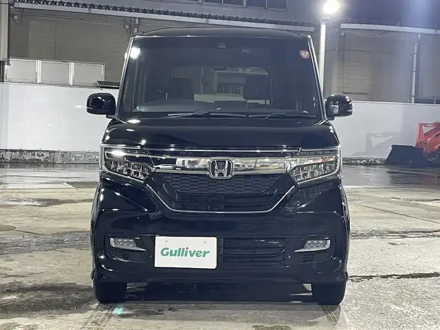 ホンダ Ｎ ＢＯＸ カスタム G EX ホンダセンシング 青森県 2018(平30)年 9.7万km クリスタルブラックパール ワンオーナー/４WD/Gathers製SDナビ/　CD、DVD、USB、SD、BT/フルセグTV/純正エンジンスターター/クルーズコントロール（追従有）/バックカメラ/両側パワースライドドア/ドライブレコーダー/ビルトインETC/前席シートヒーター/ミラーヒーター/純正14インチアルミ（夏タイヤ）車載/クリアランスソナー/保証書/説明書