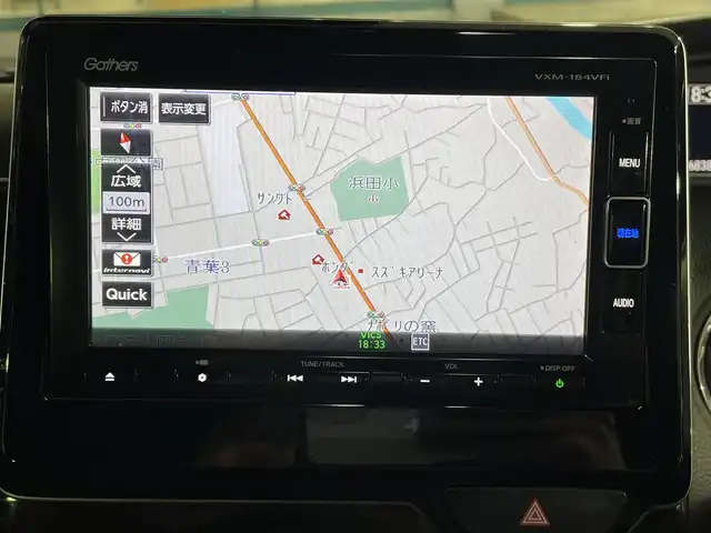 ホンダ Ｎ ＢＯＸ カスタム G EX ホンダセンシング 青森県 2018(平30)年 9.7万km クリスタルブラックパール ワンオーナー/４WD/Gathers製SDナビ/　CD、DVD、USB、SD、BT/フルセグTV/純正エンジンスターター/クルーズコントロール（追従有）/バックカメラ/両側パワースライドドア/ドライブレコーダー/ビルトインETC/前席シートヒーター/ミラーヒーター/純正14インチアルミ（夏タイヤ）車載/クリアランスソナー/保証書/説明書