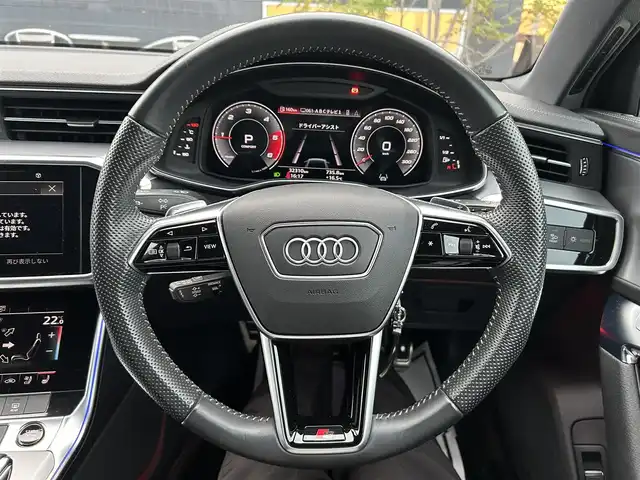 アウディ アウディ Ａ６ アバント 40TDIクワトロ Sライン 滋賀県 2021(令3)年 3.3万km 黒 360°カメラ/４ゾーンオートエアコン/前後ドライブレコーダー/パワーバックドア/全席シートヒーター　黒革シート/全席シートエアコン/バーチャルコックピット/LEDヘッドライト/純正AW19/フルセグテレビ