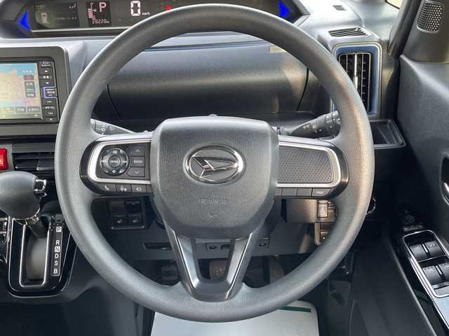 ダイハツ タント カスタム X 岡山県 2021(令3)年 2.9万km レーザーブルークリスタルシャイン 純正ナビ　NMZK-W71D/フルセグTV、Bluetooth、AM、FM/CD、DVD/全方位カメラ/両側パワースライドドア/前席シートヒーター/ハーフレザーシート/純正ドライブレコーダー/両側パワースライドドア/スマートキー/プッシュスタート/リアロールサンシェード/シートバックテーブル/スマートアシスト