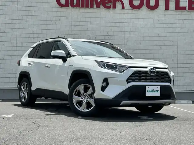 トヨタ ＲＡＶ４ ハイブリットG 長野県 2019(令1)年 3万km ホワイトパールクリスタルシャイン ワンオーナー/フルセグテレビ/バックカメラ/アイドリングストップ/クルーズコントロール/プッシュスタート/純正ETC　ビルトイン/純正フロアマット/純正アルミホイール/純正ナビ/コーナーセンサー/ABS/横滑り防止装置/オートマチックハイビーム/レーンキープアシスト/UVカットガラス