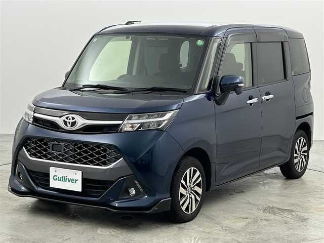 トヨタ タンク カスタムG 福岡県 2017(平29)年 6.8万km レーザーブルークリスタルシャイン 純正９型ナビ（フルセグＴＶ）　/ＴＶキャンセラー　/バックカメラ　/フロントスポイラー　/ＥＴＣ　/クルーズコントロール　/衝突軽減ブレーキ　/アクセル踏み間違い防止　/横滑り防止/アイドリングストップ/両側電動スライドドア　/シートヒーター　/ＬＥＤヘッドライト/プッシュスタート/純正１４インチアルミホイール