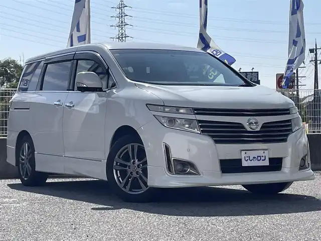 日産 エルグランド 250HWS アーバンクロム 兵庫県 2012(平24)年 10.4万km 白 (株)IDOMが運営する【じしゃロン神戸名谷店】の自社ローン専用車両になりますこちらは現金またはオートローンご利用時の価格です。自社ローンご希望の方は別途その旨お申付け下さい。/純正ナビ/ビルトインETC/Bluetooth/フルセグ/CD/オートライト/スペアキー1本有/フリップダウンモニター/オットマン/ステアリングリモコン/両側パワースライドドア