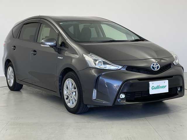 トヨタ プリウス α S 茨城県 2015(平27)年 7.5万km グレーメタリック ワンオーナー　純正ナビ　フルセグＴＶ　バックモニター　ビルトインＥＴＣ　ＬＥＤライト　純正１６インチアルミホイール　オートライト　横滑り防止装置　スマートキ―　アイドリングストップ　純正フロアマット