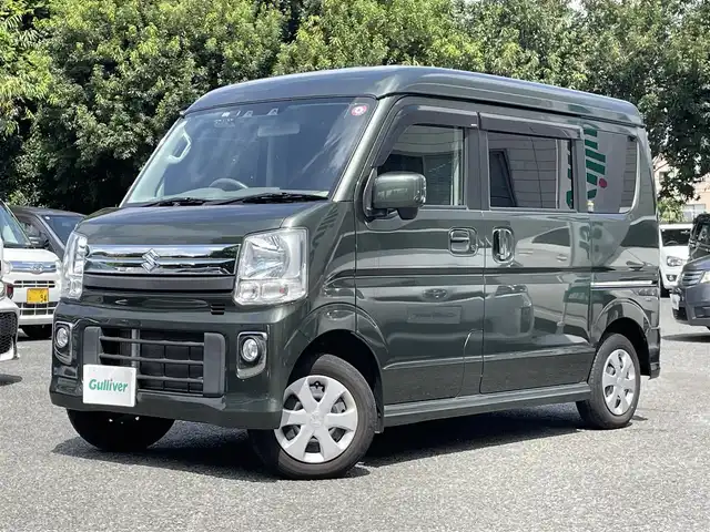 スズキ エブリィ ワゴン JPターボ 東京都 2020(令2)年 3.7万km クールカーキPM ワンオーナー/ディスプレイオーディオ（PVH-9300DVSZS）/・Bluetoothオーディオ/USBオーディオ/・Apple CarPlay/AndroidAuto/DVD/シートヒーター（運転席）/両側イージークローザースライドドア/オートライト/オートハイビーム/ETC/前後ドライブレコーダー/取扱説明書/保証書/スペアキー1本