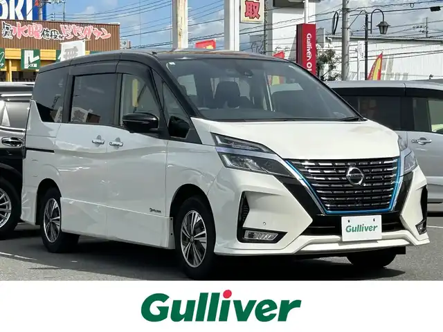 日産 セレナ e－パワー ハイウェイスター V 群馬県 2020(令2)年 5.8万km ブリリアントホワイトパール 2トーン セーフティパックB/純正10型ナビ/CD・DVD・BD・USB/SD・BT・フルセグTV/両側パワースライドドア/プロパイロット/アラウンドビューモニター/純正ドライブレコーダー/ビルトインETC/横滑り防止装置/レーンキープアシスト/衝突軽減ブレーキ/アイドリングストップ/LEDヘッドライト/純正アルミホイール/純正フロアマット/取説・保証書/スマートキー×2