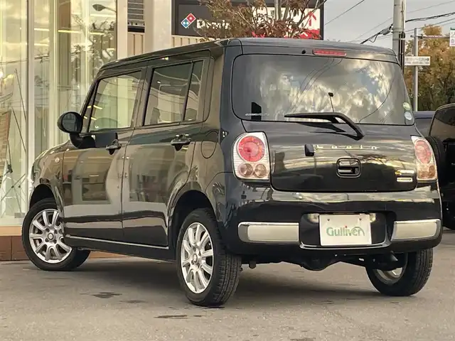 スズキ ラパン ショコラ G 道央・札幌 2014(平26)年 6.6万km ブルーイッシュブラックパール3 ・4WD/・純正ナビ（BT&ワンセグ）/・社外ドライブレコーダー/・電動格納ミラー/・プッシュスタート/・インテリキー/・HIDヘッドライト/・オートライト/・D側シートヒーター/・純正フロアマット/・純正スチールホイール付きサマータイヤ