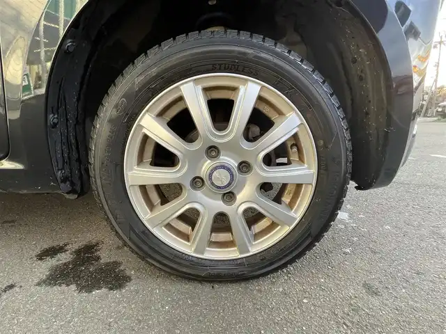 スズキ ラパン ショコラ G 道央・札幌 2014(平26)年 6.6万km ブルーイッシュブラックパール3 ・4WD/・純正ナビ（BT&ワンセグ）/・社外ドライブレコーダー/・電動格納ミラー/・プッシュスタート/・インテリキー/・HIDヘッドライト/・オートライト/・D側シートヒーター/・純正フロアマット/・純正スチールホイール付きサマータイヤ