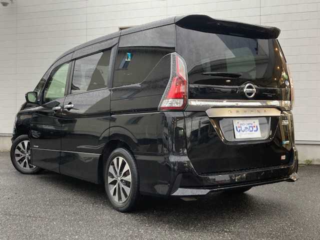 日産 セレナ ハイウェイスター 三重県 2017(平29)年 11万km ダイヤモンドブラック (株)IDOMが運営する【じしゃロン四日市店】の自社ローン専用車両になります。こちらは現金またはオートローンご利用時の価格です。自社ローンご希望の方は別途その旨お申付け下さい/純正SDナビ（CD/DVD/AM/FM/BT）/衝突軽減システム/両側パワースライドドア/フリップダウンモニター/全方位カメラ/フルセグTV/前方向ドライブレコーダー/エンジンスタートボタン/スマートキー/ETC/社外16インチAW/アイドリングストップ