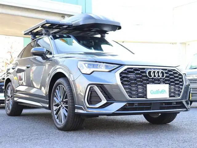 アウディ アウディ Ｑ３ SB 35TDIクワトロ Sライン 神奈川県 2023(令5)年 2.1万km グレー ワンオーナー/コンビニエンス/アシスタントパッケージ/プラスパッケージ/テクノロジーパッケージ/純正ナビ/全方位カメラ/ミラー型ドライブレコーダー/クルーズコントロール/プッシュスタート/ETC2.0/LEDヘッドライト/保証書/取説/記録(R.6.7)/スペアスマートキー/ルーフキャリア/ルーフラック