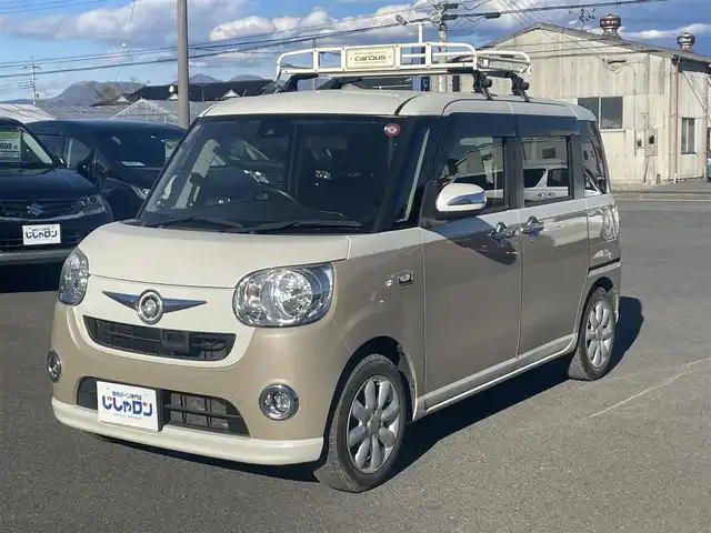 ダイハツ ムーヴ キャンバス X SA Ⅱ 群馬県 2016(平28)年 10.7万km パールホワイトⅢ/ナチュラルベージュマイカメタリック 2トーン (株)IDOMが運営する【じしゃロン伊勢崎店】の自社ローン専用車両になりますこちらは現金またはオートローンご利用時の価格です。自社ローンご希望の方は別途その旨お申付け下さい/スマートアシストII/社外メモリーナビゲーション/バックカメラ/CD/DVD/SD/BT/USB/DTV/BT/エンジンスターター/ETC/アイドリングストップ/ルーフキャリア/フォグランプ/純正フロアマット