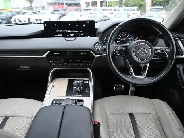 マツダ ＣＸ－６０ 25S Lパッケージ 千葉県 2023(令5)年 2.4万km マシーングレープレミアムM 235/50R20/i-ACTIVSENSE/・スマートブレーキサポート/・レーンキープ・アシスト・システム/・ブラインドスポットモニタリング/アクティブ・ドライビング・ディスプレイ/パワーバックドア/レザーシート/前席パワーシート/シートヒーター/純正SDナビ/地デジTV/【Bluetooth接続】/【Apple CarPlay　Android Auto対応】/360°ビュー・モニター/ワイヤレス充電/革巻きステアリング/ステアリングヒーター/ステアリングスイッチ/パドルシフト/ETC/LEDヘッドライト/ウインカーミラー/コーナーセンサー/純正20インチアルミホイル/サイド/カーテンエアバッグ/アドバンストキーレスエントリー
