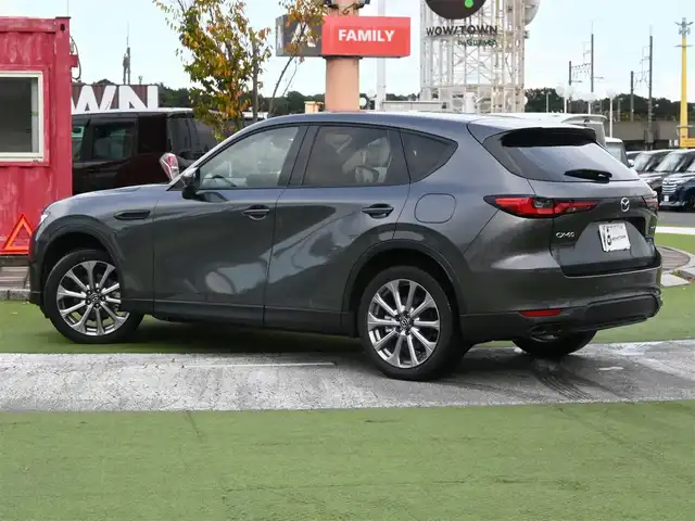 マツダ ＣＸ－６０ 25S Lパッケージ 千葉県 2023(令5)年 2.4万km マシーングレープレミアムM 235/50R20/i-ACTIVSENSE/・スマートブレーキサポート/・レーンキープ・アシスト・システム/・ブラインドスポットモニタリング/アクティブ・ドライビング・ディスプレイ/パワーバックドア/レザーシート/前席パワーシート/シートヒーター/純正SDナビ/地デジTV/【Bluetooth接続】/【Apple CarPlay　Android Auto対応】/360°ビュー・モニター/ワイヤレス充電/革巻きステアリング/ステアリングヒーター/ステアリングスイッチ/パドルシフト/ETC/LEDヘッドライト/ウインカーミラー/コーナーセンサー/純正20インチアルミホイル/サイド/カーテンエアバッグ/アドバンストキーレスエントリー