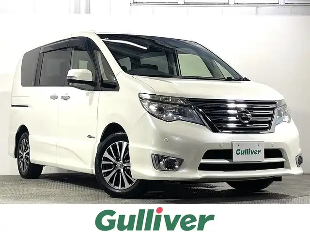 日産 セレナ ハイウェイスター Vセレ+SaftyⅡ 大阪府 2016(平28)年 5.9万km ブリリアントホワイトパール 純正ナビ（フルセグTV/DVD/CD/Bluetooth） 衝突軽減B レーンアシスト ３６０カメラ 両側パワースライドドア クルーズコントロール クリアランスソナー リアオートエアコン ETC ドラレコ LEDライト オートライト プッシュスタート スマートキー