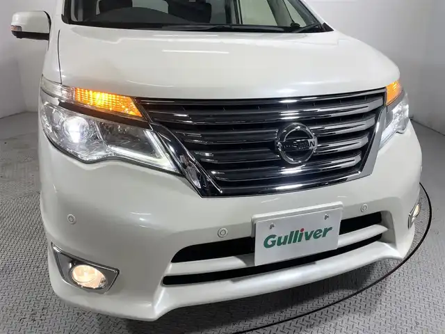 日産 セレナ ハイウェイスター Vセレ+SaftyⅡ 大阪府 2016(平28)年 5.9万km ブリリアントホワイトパール 純正ナビ（フルセグTV/DVD/CD/Bluetooth） 衝突軽減B レーンアシスト ３６０カメラ 両側パワースライドドア クルーズコントロール クリアランスソナー リアオートエアコン ETC ドラレコ LEDライト オートライト プッシュスタート スマートキー