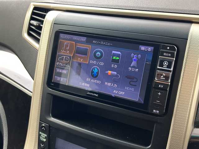 トヨタ ヴェルファイア 2．4Z ゴールデンアイズ 福島県 2013(平25)年 8万km ホワイトパールクリスタルシャイン /禁煙車//４WD//スマートキー//スペアキー//クルーズコントロール//純正ナビ//Bluetooth//フルセグテレビ//純正フリップダウンモニター//電動リアゲート//純正フロアマット//ハーフレザーシート//純正アルミホイール//横滑り防止装置//コーナーセンサー(前後)//オートライト//カーテンエアバック//ビルトインETC