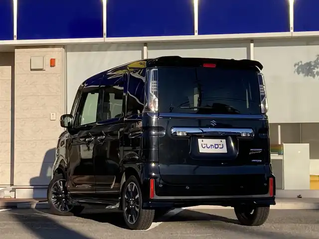 スズキ スペーシア カスタム HYBRID XS 静岡県 2018(平30)年 9.3万km ブルーイッシュブラックパール3 (株)IDOMが運営する【じしゃロン焼津店】の自社ローン対象車両になります。こちらは現金ご利用時の価格です。/自社ローンご希望の方は別途その旨お申付け下さい。　/社外ＳＤナビ/（フルセグＴＶ/Ｂｌｕｅｔｏｏｔｈ接続/ＣＤ/ＤＶＤ）/両側パワースライドドア/衝突軽減ブレーキ/バックカメラ/運転席シートヒーター/ＥＴＣ/ＬＥＤヘッドライト/オートライト/プッシュスタート＆スマートキー