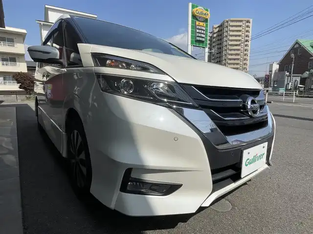 日産 セレナ ハイウェイスターVセレクションⅡ 愛知県 2019(平31)年 8.4万km ブリリアントホワイトパール セーフティパックB /プロパイロット　/LDW /クリアランスソナー　/後席モニター　/パーキングアシスト　/アラウンドビュー　/デジタルインナーミラー　/ハンズフリー両側パワースライドドア　/LEDヘッド　/ステアリングスイッチ　/インテリジェントキー　/スペアキー