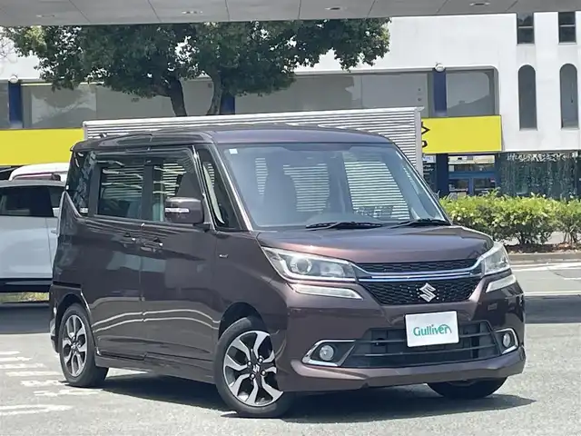 スズキ ソリオ バンディット HV SV 熊本県 2016(平28)年 2.8万km クラッシーブラウンM デュアルカメラブレーキサポート/プッシュスタート/社外ナビ/（CD・DVD・フルセグTV・BTオーディオ・SD）/バックカメラ/純正15インチAW/片側パワースライドドア/クルーズコントロール/LEDヘッドライト/オートライト/フォグライト/横滑り防止装置/ウィンカーミラー/純正フロアマット/純正ドアバイザー/新車保証書/取扱説明書/スマートスペアキー×1本