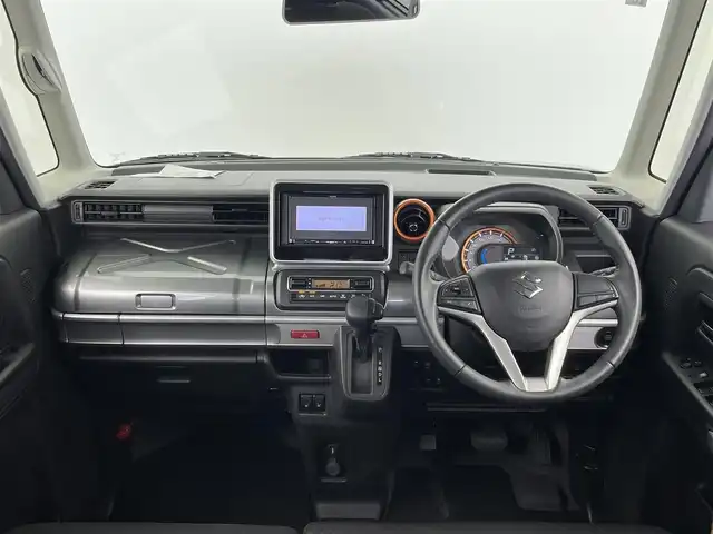 スズキ スペーシア ギア HYBRID XZ 大分県 2019(令1)年 4.6万km オフブルーメタリック/ガンメタリック2トーンルーフ 社外SDナビ/（フルセグ/CD/DVD/AM/FM）/全方位カメラ/ヘッドアップディスプレイ/衝突軽減装置/レーンアシスト/両側電動スライドドア/コーナーセンサー/ＬＥＤヘッドライト/スマートキー/プッシュスタート/ETC/前席シートヒーター