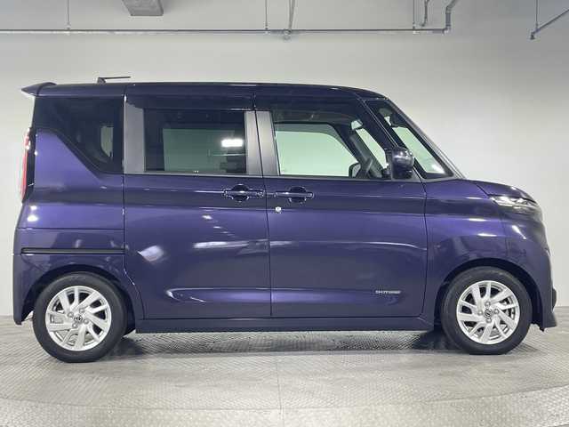日産 ルークス ハイウェイスター Gターボ 神奈川県 2022(令4)年 2.8万km アメジストパープル ターボ/快適パックA/プレミアムグラデーションインテリア/純正9型SDナビゲーション【MM321D-L】/フルセグ　CD DVD　AM FM CD DVD　Bluetooth　iphone ipod /インテリジェントアラウンドビューモニター/先進安全装備/インテリジェントエマージェンシーブレーキ/踏み間違い防止アシスト/インテリジェントLI【車線逸脱防止支援システム】/車線逸脱警報/インテリジェントECW【前方衝突予測警報】/インテリジェントDA【ふらつき警報】/標識認識機能/ハンズフリー両側電動スライドドア【ロールサンシェード】/ブラウン革巻きステアリング/プラズマクラスター付きリアツーリングファン/グラデーションブラウン合皮×トリコットコンビシート/後席パーソナルテーブル/助手席シートバックUSB電源ソケット/SOSコール/純正ナビ連動前方ドライブレコーダー/自動防眩ミラー/プッシュスタート/スマートキー/純正14インチアルミホイール/純正リアスポイラー/LEDヘッドランプ/オートライト/LEDフロントフォグランプ/スペアキー
