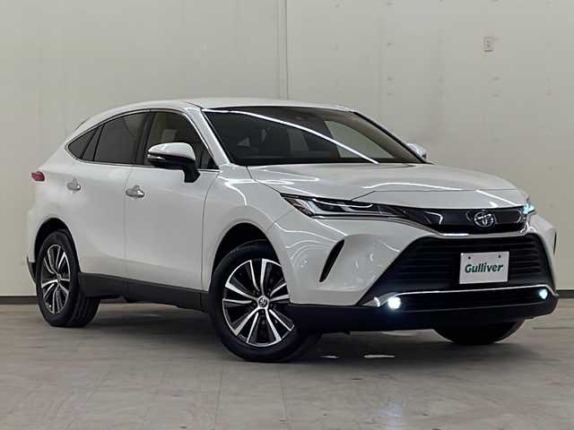 トヨタ ハリアー ハイブリッド G 道央・札幌 2021(令3)年 9.8万km ホワイトパールクリスタルシャイン /純正オーディオ//バックカメラ//フルセグテレビ//ETC2.0//クルーズコントロール追従走行あり//コーナーセンサー//4WD//AAC//スマートキー//レーンアシスト//横滑り防止装置//パワーシート//デジタルインナーミラー//オートライト//オートハイビーム//ハーフレザーシート//純正LEDヘッドライト//社外AW付き冬タイヤ積載