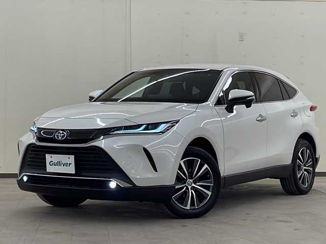 トヨタ ハリアー ハイブリッド G 道央・札幌 2021(令3)年 9.8万km ホワイトパールクリスタルシャイン /純正オーディオ//バックカメラ//フルセグテレビ//ETC2.0//クルーズコントロール追従走行あり//コーナーセンサー//4WD//AAC//スマートキー//レーンアシスト//横滑り防止装置//パワーシート//デジタルインナーミラー//オートライト//オートハイビーム//ハーフレザーシート//純正LEDヘッドライト//社外AW付き冬タイヤ積載