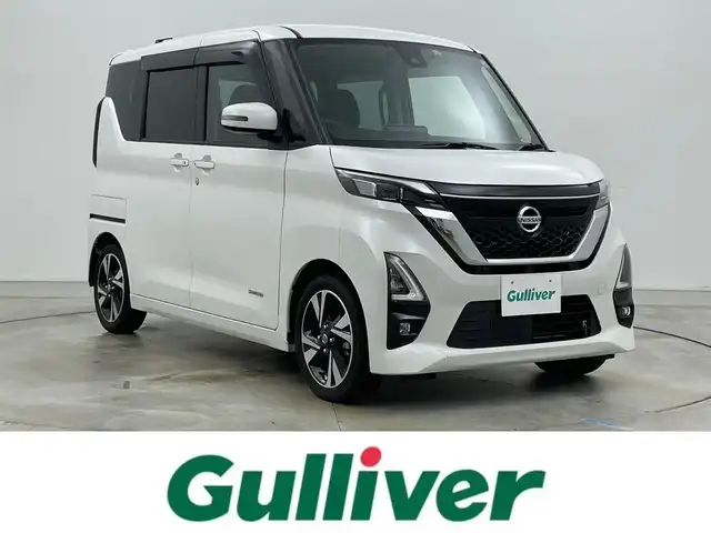 日産 ルークス HWS Gターボ プロパイロットED 岡山県 2023(令5)年 4.5万km ホワイトパール 純正9型ナビ MM222D-Le/地デジフルセグ/HDMI/Bluetooth/アラウンドビューモニター/ハンズフリーパワースライドドア/エマージェンシーブレーキ/プロパイロット /両側パワースライドドア/LEDヘッドライト/オートライト /後席サンシェード/シートバックテーブル/ビルトインETC/純正前後ドラレコ /プッシュスタート /スマートキー/ターボ/純正15インチアルミホイール