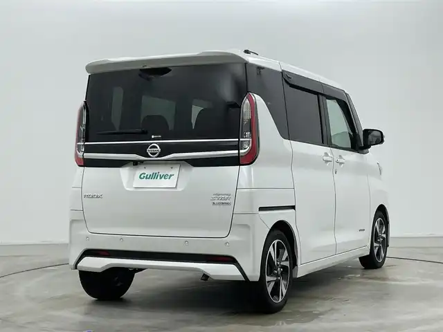 日産 ルークス HWS Gターボ プロパイロットED 岡山県 2023(令5)年 4.5万km ホワイトパール 純正9型ナビ MM222D-Le/地デジフルセグ/HDMI/Bluetooth/アラウンドビューモニター/ハンズフリーパワースライドドア/エマージェンシーブレーキ/プロパイロット /両側パワースライドドア/LEDヘッドライト/オートライト /後席サンシェード/シートバックテーブル/ビルトインETC/純正前後ドラレコ /プッシュスタート /スマートキー/ターボ/純正15インチアルミホイール