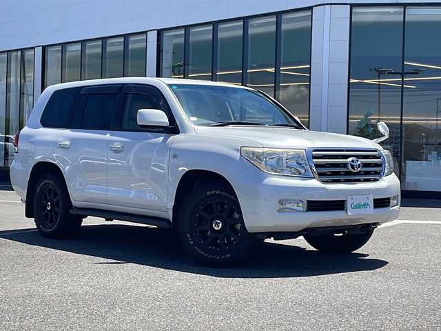 トヨタ ランドクルーザー AX 新潟県 2008(平20)年 8.6万km ホワイトパールクリスタルシャイン ４WD　/ディーラーOPナビ/〈AM／FM／DVD〉/フルセグTV/V8エンジン/LEDライト/プッシュスタート　/クルーズコントロール　/ウッドコンビハンドル　/ハーフレザーシート　/フォグランプ　/ETC　/純正アルミホイール積載/社外アルミホイール　/スペアキー