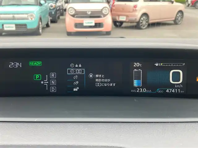 トヨタ プリウス S 静岡県 2018(平30)年 4.8万km アティチュードブラックマイカ エンジンスタートボタン/パワーステアリング/パワーウィンドウ/アイドリングストップ/スマートキー（スペアキー１本）/ETC/メモリナビ（ワンセグTV、CDチェンジャー）/バックカメラ/前後ドライブレコーダー/布系シート/純正アルミホイール/ABS/横滑り防止装置/盗難防止装置/オートライト/キセノンヘッドライト/W+サイドエアバック/カーテンエアバック/社外アルミホイール（スタッドレス）