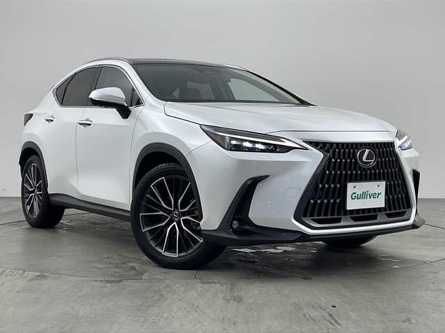 レクサス ＮＸ 250 バージョンL 兵庫県 2022(令4)年 2.5万km ソニッククォーツ ・ワンオーナー/・純正ナビ&TV&Bluetooth&USB&Miracast/・パノラマルーフ/・本革シート/・パノラミックビューモニター/・ビルトインETC2.0/・ドライブレコーダー/・LexusSafety＋/・プリクラッシュセーフティ/・フロントクロストラフィックアラート/・レーンチェンジアシスト/・アダプティブハイビームシステム/・レーダークルーズコントロール/・ロードサインアシスト/・発進遅れ告知機能/・ドライバー異常時対応システム/・プロアクティブドライビングアシスト/・ブラインドスポットモニター/・安心降車アシスト/・パーキングサポートブレーキ/・ハンズフリーパワーバックドア/・三眼フルLEDヘッドランプ/・ヘッドランプクリーナー/・リモートエアコン/・おくだけ充電/・TFT液晶式メーター/・カラーヘッドアップディスプレイ/・ステアリングヒーター/・本革シート/・レクサスクライメイトコンシェルジュ/・ナノイーX/・シートヒーター/・シートベンチレーション/・スマートキー/・アイドリングストップ