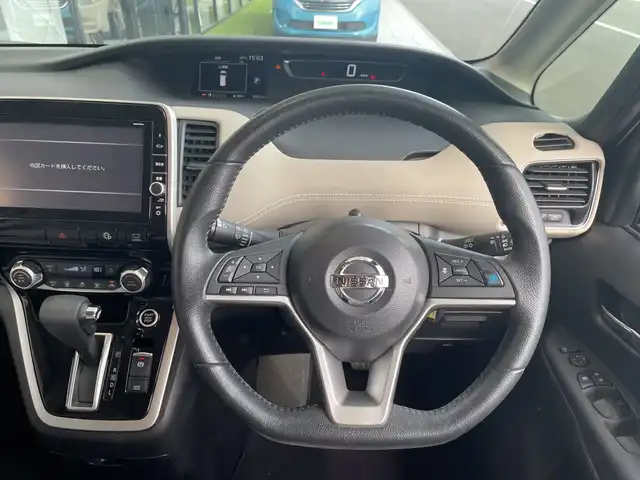 日産 セレナ ハイウェイスター 愛知県 2016(平28)年 6.6万km カシミヤグレージュ 2トーン プロパイロット/純正9インチSDナビ（地図SDカード無し）/フリップダウンモニター/全方位カメラ/両側パワースライドドア/クルーズコントロール/イージーオープン機能/コーナーセンサー/純正アルミホイール/LEDヘッドライト/インテリジェントミラー/リアオートエアコン/ETC/衝突被害軽減ブレーキ/フルセグTV/CD DVD/Bluetooth/ステアリングスイッチ/スマートキー/プッシュスタート