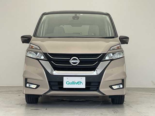 日産 セレナ ハイウェイスター 愛知県 2016(平28)年 6.6万km カシミヤグレージュ 2トーン プロパイロット/純正9インチSDナビ（地図SDカード無し）/フリップダウンモニター/全方位カメラ/両側パワースライドドア/クルーズコントロール/イージーオープン機能/コーナーセンサー/純正アルミホイール/LEDヘッドライト/インテリジェントミラー/リアオートエアコン/ETC/衝突被害軽減ブレーキ/フルセグTV/CD DVD/Bluetooth/ステアリングスイッチ/スマートキー/プッシュスタート