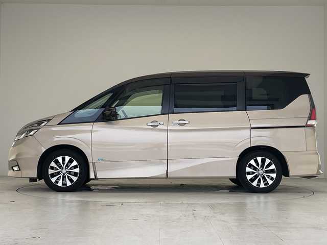 日産 セレナ ハイウェイスター 愛知県 2016(平28)年 6.6万km カシミヤグレージュ 2トーン プロパイロット/純正9インチSDナビ（地図SDカード無し）/フリップダウンモニター/全方位カメラ/両側パワースライドドア/クルーズコントロール/イージーオープン機能/コーナーセンサー/純正アルミホイール/LEDヘッドライト/インテリジェントミラー/リアオートエアコン/ETC/衝突被害軽減ブレーキ/フルセグTV/CD DVD/Bluetooth/ステアリングスイッチ/スマートキー/プッシュスタート
