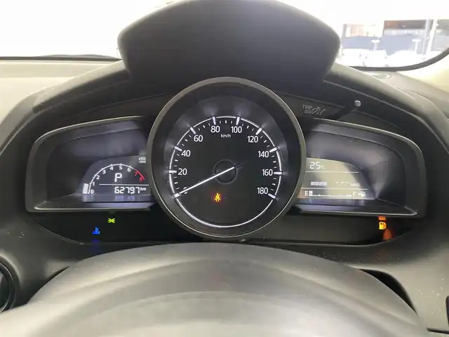 マツダ デミオ 13S 埼玉県 2018(平30)年 6.3万km ディープクリスタルブルーマイカ 純正ナビ　３６０度ビューモニター　ＢＳＭ　ＥＴＣ　前後ドライブレコーダー　スマートシティブレーキサポート　ミラー一体型ドラレコ　シートヒーター　オートライト　ＬＥＤヘッドライト　地デジフルセグ