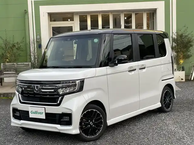 ホンダ Ｎ ＢＯＸ カスタム L ターボ コーディネートスタイル 埼玉県 2021(令3)年 3.3万km パールⅡ ワンオーナー車/社外９インチナビTV/バックカメラ/前後ドラレコ/ビルトインETC/レザーシート/前席シートヒーター/両側パワースライドドア/LEDヘッドライト/レーダークルーズコントロール/ホンダセンシング/純正15インチAW/プッシュスタート/スマートキーｘ２/保証書付整備手帳/取扱説明書