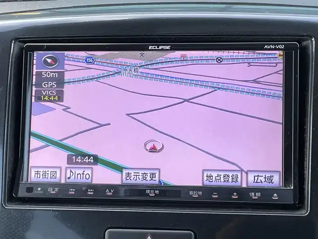 スズキ ワゴンＲ スティングレー X 香川県 2013(平25)年 9.5万km ブルーイッシュブラックパール3 エクリプス7型ナビ/・CD/DVD/・フルセグTV/・iPod接続/純正14インチアルミ/アイドリングストップ/HIDオートヘッドライト/フォグランプ/スマートキー/プッシュスタート