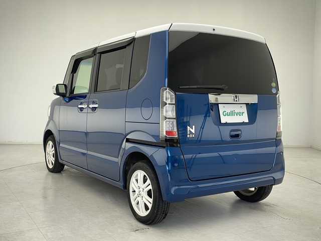 ホンダ Ｎ ＢＯＸ G Lパッケージ 千葉県 2014(平26)年 4.6万km プレミアムダイナミックブルーパール 純正9インチナビ/　CD/DVD/Bluetooth/フルセグTV/衝突軽減ブレーキ/オートライト/両側パワスラ/バックカメラ/ETC/電動格納ミラー/ステアリングスイッチ/ドアバイザー/スマートキー/スタートボタン