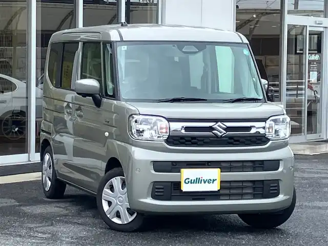 スズキ スペーシア HYBRID X 山口県 2024(令6)年 0.8万km モスグレーメタリック 全方位モニター付き/メモリーナビゲーション/デュアルセンサーブレーキサポートII/フロアマット/フロントシートヒーター/オートライト/スマートキー/エンジンプッシュスタート/両側パワースライド/ETC