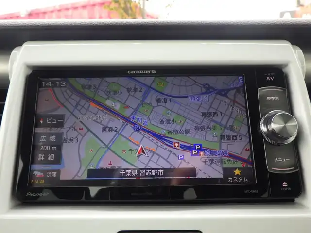 スズキ ハスラー X ターボ 千葉県 2014(平26)年 8万km サマーブルーM スズキセーフティサポート/アイドリングストップ/社外メモリーナビ/地デジTV/【DVD/CD再生機能　Bluetooth接続】/バックカメラ/ドライブレコーダー/革巻きステアリング/ETC/HIDヘッドライト/フォグライト/ウインカーミラー/携帯リモコン