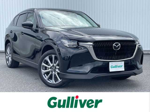 マツダ ＣＸ－６０ XD Lパッケージ 滋賀県 2023(令5)年 1.9万km ジェットブラックマイカ 純正ディスプレイオーディオ/・AM/FM/・HDMI/・Bluetooth/・AppleCarPlay/・AndroidAuto/360°ビューモニター/ステアリングスイッチ/革巻きステアリング/ステアリングスイッチ/ステアリングヒーター/置くだけ充電/前方ドライブレコーダー/ETC/全席シートヒーター/前席パワーシート/運転席メモリシート/前後進スマートブレーキサポート/前後進誤発進抑制/レーンキープアシスト/ロードキープアシスト/側方危険回避/前側方接近検知/後側方接近検知/ブラインドスポットモニタリング/降車時警告/ドライバー異常検知/アダプティブクルーズコントロール/オートリトラミラー/スマートキー×2/純正20インチアルミホイール