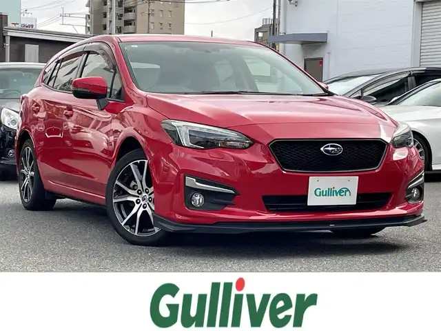 スバル インプレッサ スポーツ 2．0i－L アイサイト 福岡県 2017(平29)年 10.8万km ピュアレッド ワンオーナー/社外ナビ/（Panasonic:CN-LR820D）/Bluetooth対応/フルセグTV/CD/DVD/FM/AM/バックカメラ/レーダークルーズコントロール/パドルシフト/ドアバイザー/プッシュスタート/純正フロアマット/純正アルミホイール/保証書/取扱説明書/スペアキー/スマートキー